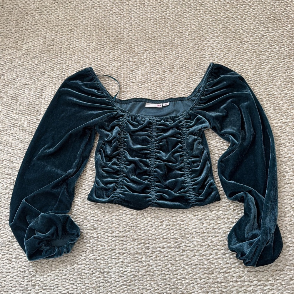 Velour Off Shoulder Corset Style Rouched Festival, Fairy Boho Top. Milk Maid‎